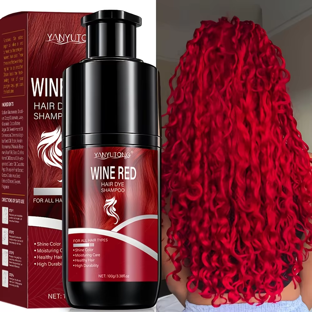 Shampoo colorant naturel pour cheveux, pigments végétaux, longue tenue, doux pour le cuir chevelu, kit de coloration semi-permanente, couverture instantanée des cheveux gris.