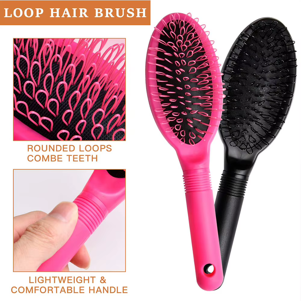 Brosse à perruque en boucle, brosse d'extension de cheveux, pièces de cheveux, toupets, tisse, brosse pour brossage, démêlant, brosse pour perruque synthétique