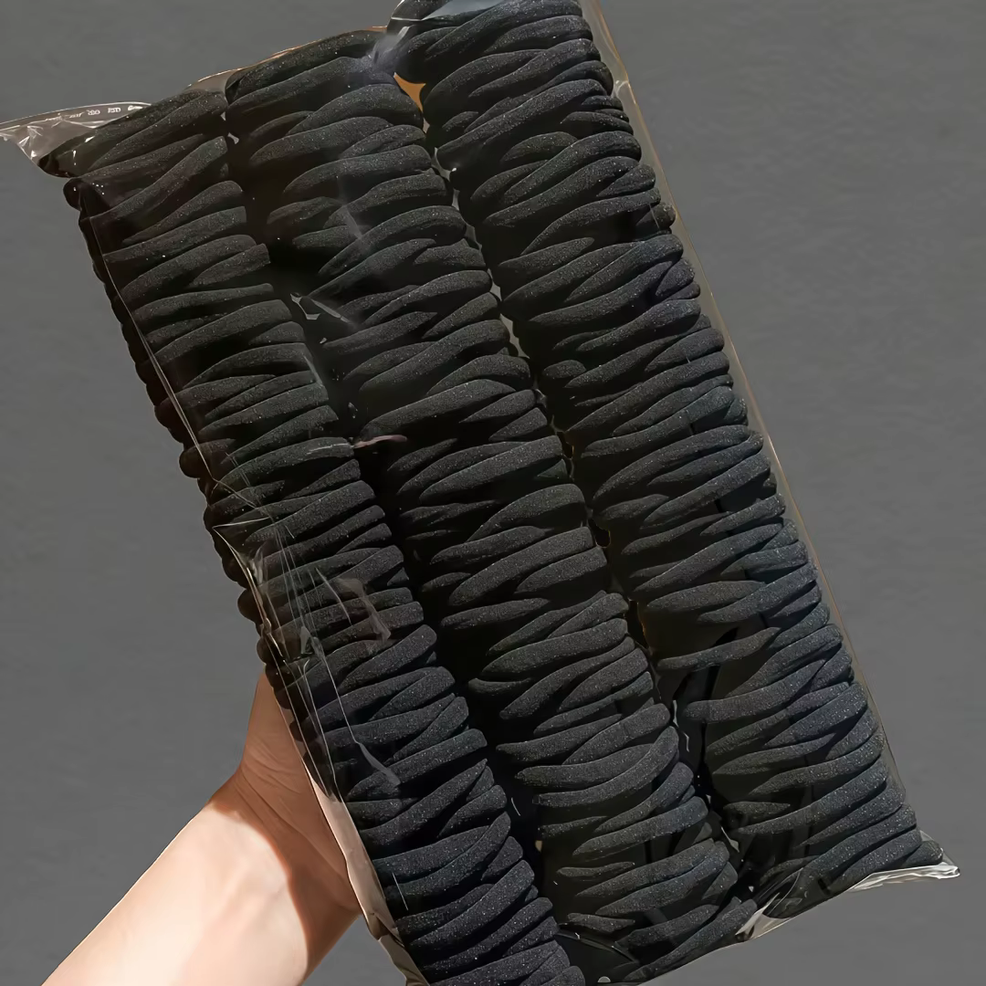 200 élastiques à cheveux noirs pour femmes