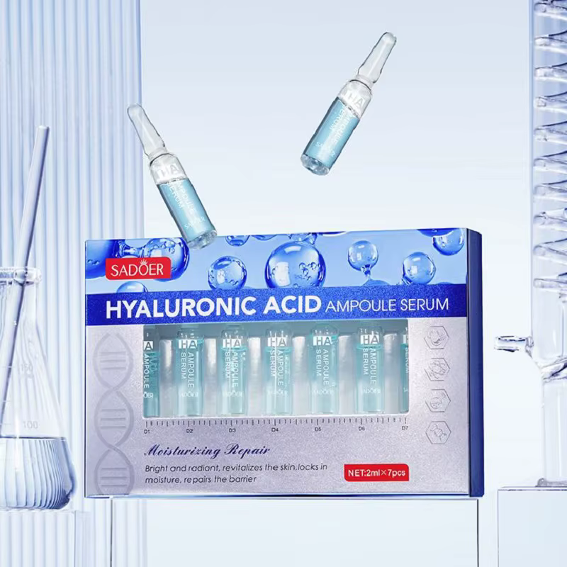 Ampoule d'essence d'ampoule d'acide hyaluronique, ensemble d'ampoules d'essence hydratante d'essence d'acide hylorique (2 ml x 7 pièces)