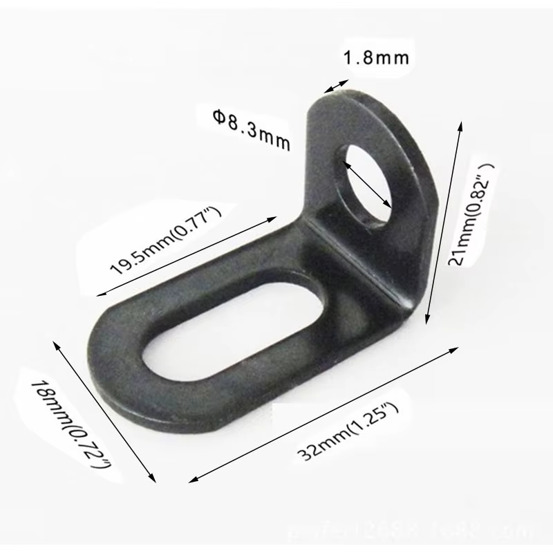 Attaches d'angle en métal noir en forme de L, 10 pièces, supports de montage à angle droit