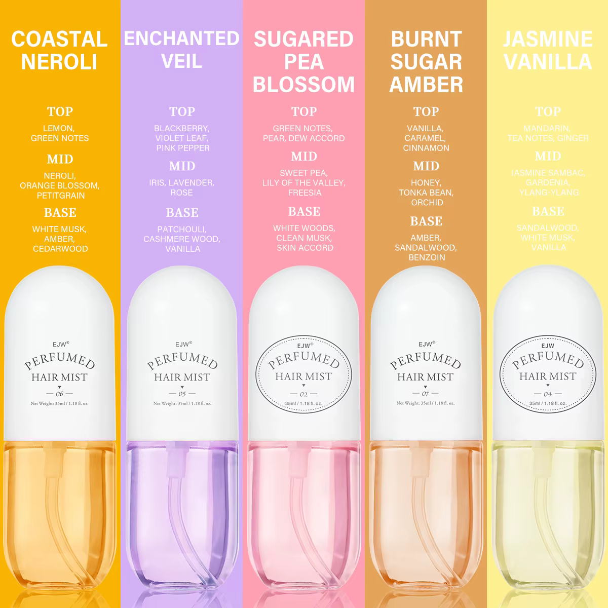 Brume parfumée pour cheveux Rose Enchanting - Parfum floral chaud