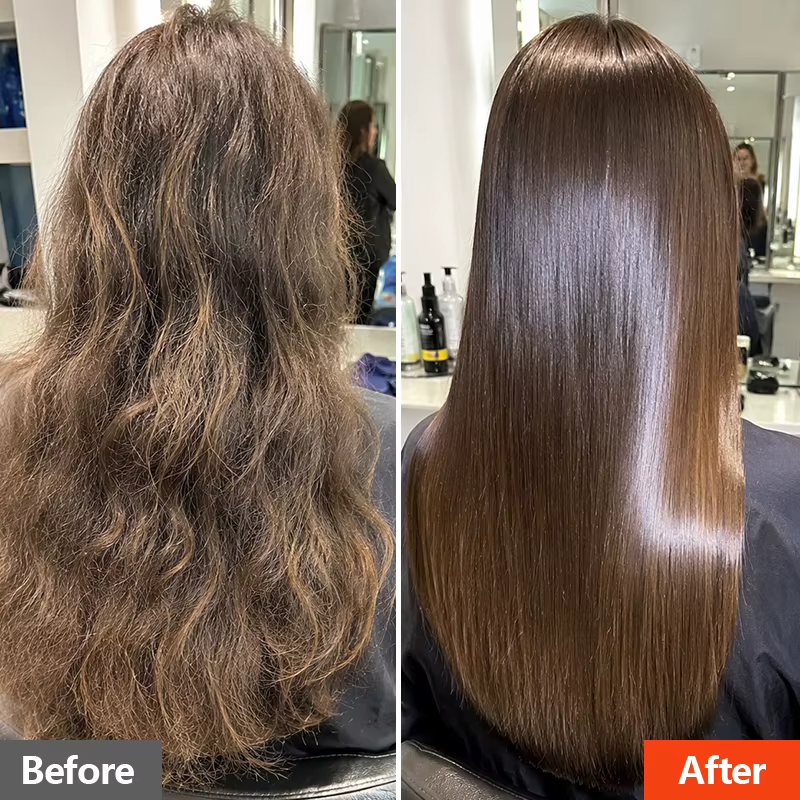 Traitement capillaire à la kératine brésilienne PURC pour cheveux bouclés abîmés