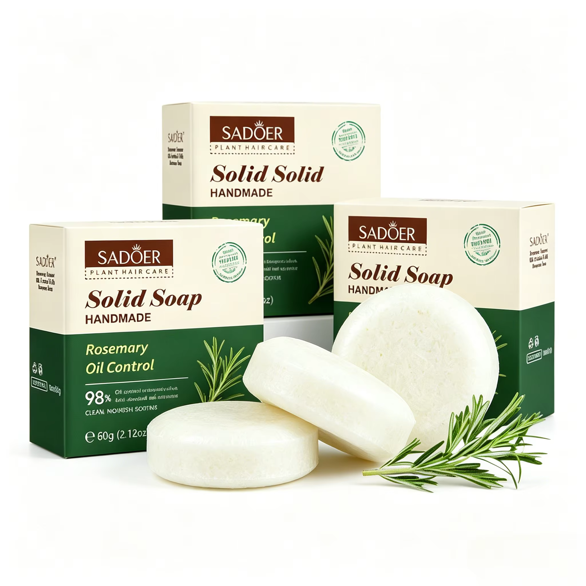 Savon Solide au Romarin pour Cheveux – Contrôle du Sébum