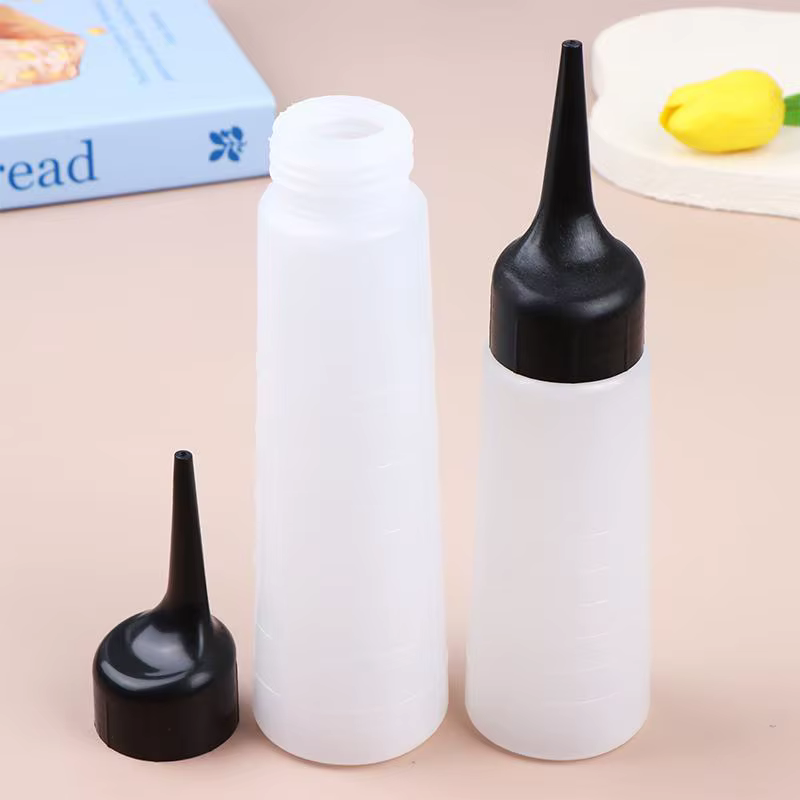 Flacon de shampoing colorant pour cheveux avec embout applicateur 250 ml pour salon de coiffure