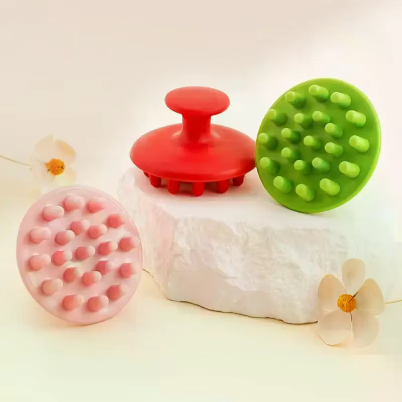 Shampoing en Silicone, masseur de cheveux du cuir chevelu