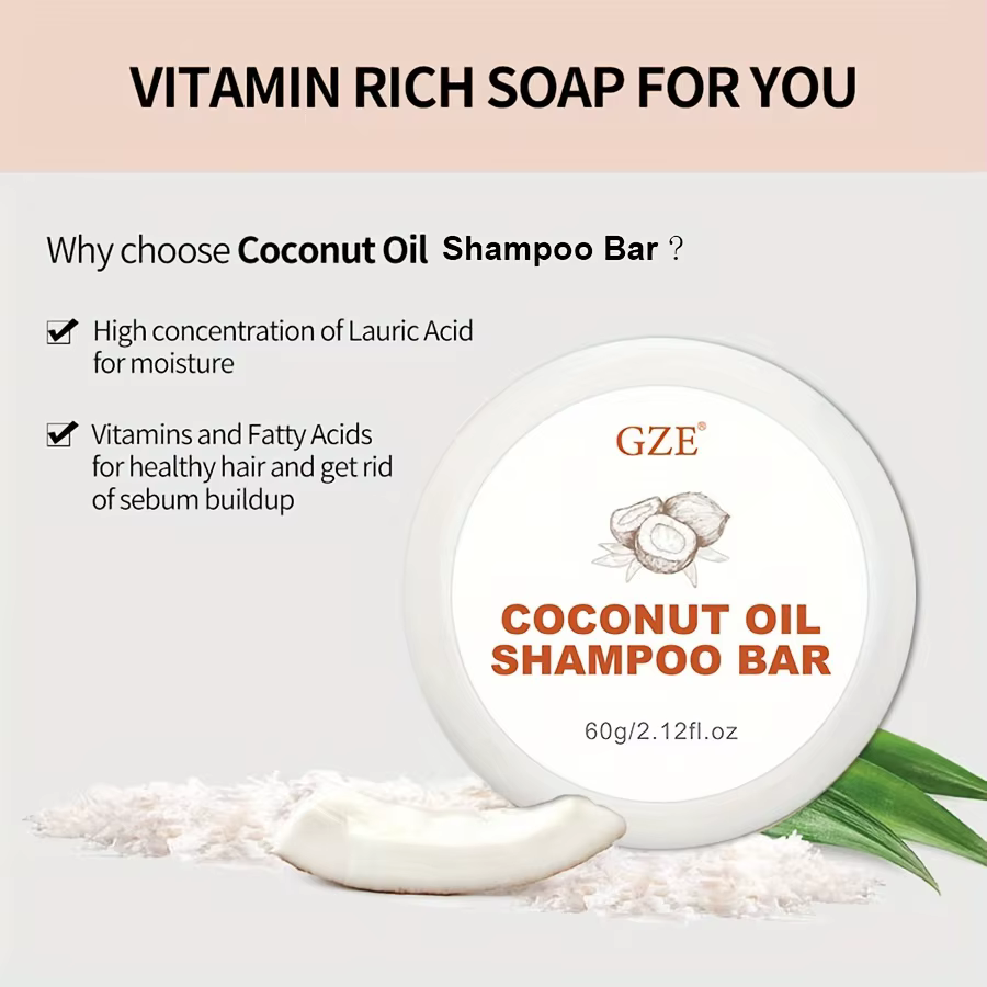 Barre de shampoing à l'huile de coco GZE