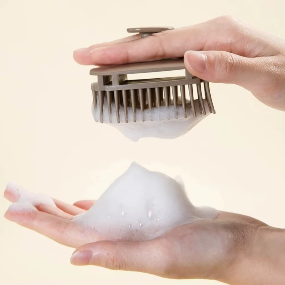 Brosse de massage du cuir chevelu en silicone souple