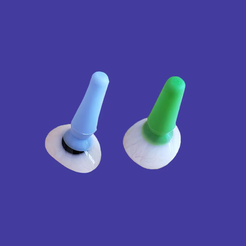 【Protège-œil en silicone souple avec absorbeur pour instruments de blepharoplastie et chirurgie ophtalmique】