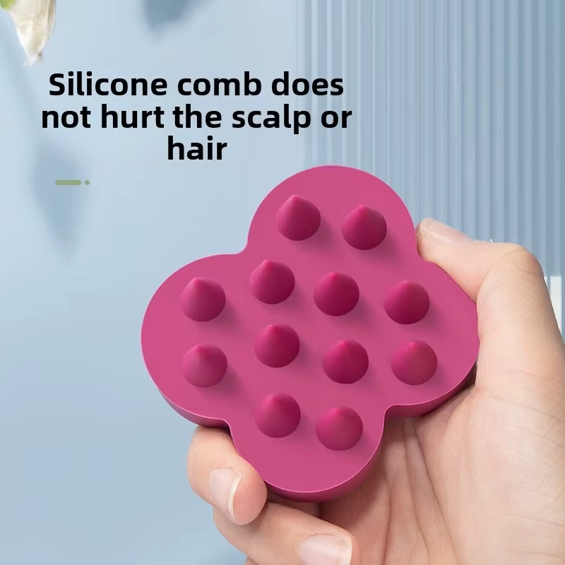 Peigne à shampoing en Silicone pour Massage du cuir chevelu