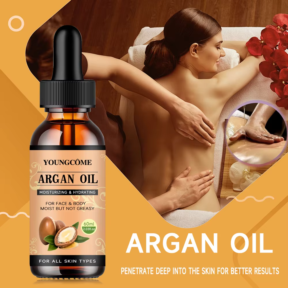 Sérum capillaire à l'huile d'argan marocaine, brume d'huile légère pour pointes fourchues, cheveux crépus et mèches, réparation d'huile capillaire, brillant