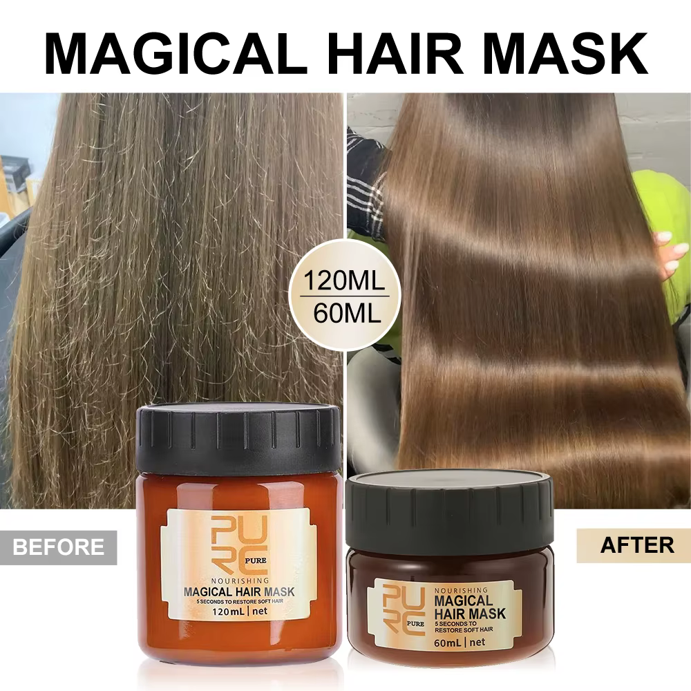 PURC 5 secondes masque capillaire magique huile d'argan nourrissant lissage réparation masques frisottis endommagés soins capillaires
