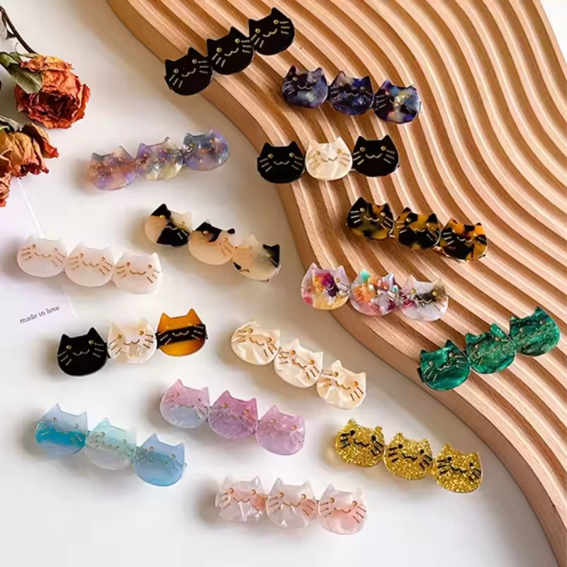 Barrettes Rétro en Acétate Motif Léopard pour Femmes – Nouveaux Pinces à Cheveux Tendance – Accessoires de Mode