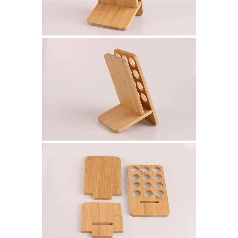 Support d'huile essentielle 12 grilles, présentoir de stockage d'huile essentielle, présentoir de bouteilles de bureau, étagère amovible en bambou