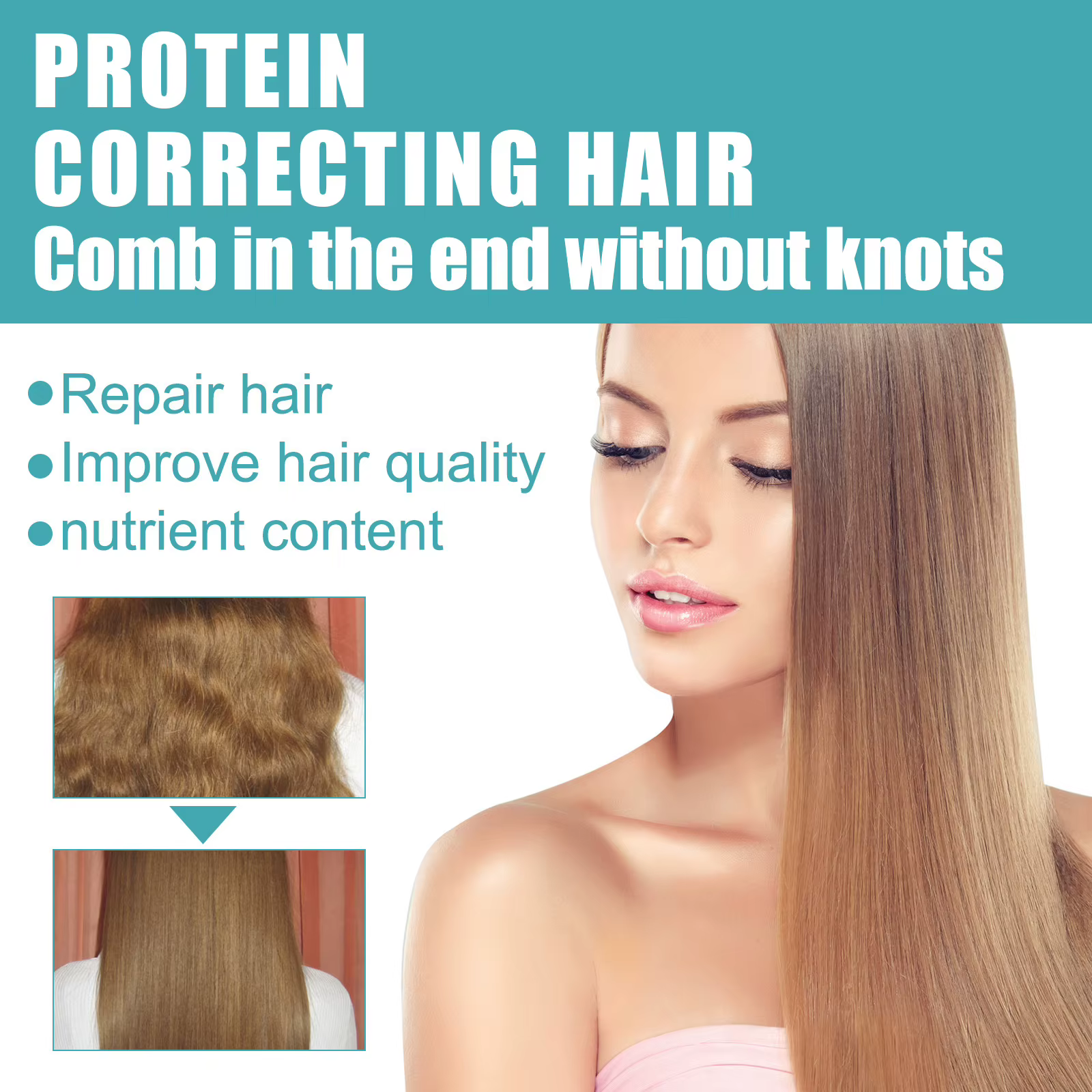 Crème correctrice de protéines pour cheveux