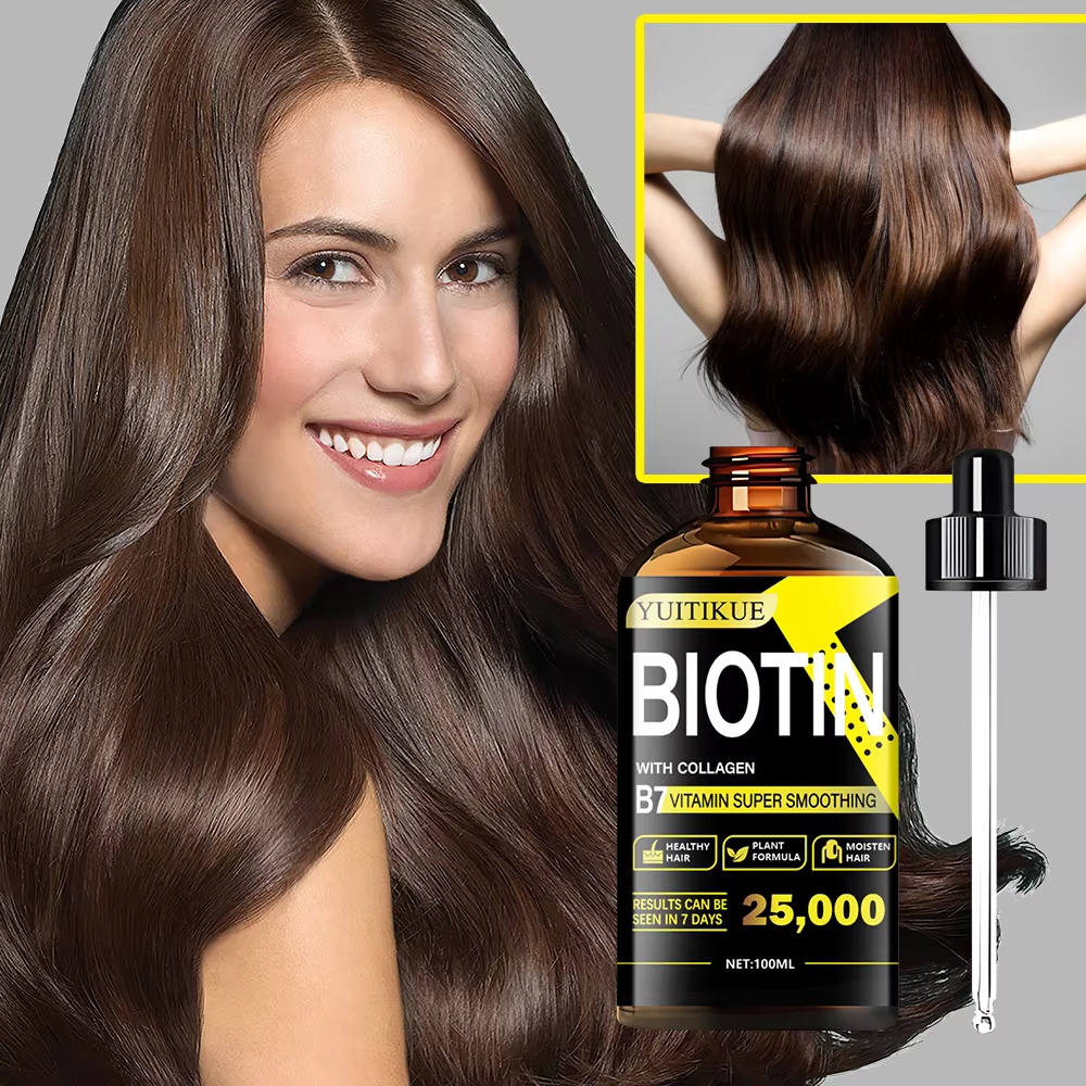 Huile de soin au collagène biotine 100 ml - Riche en vitamine B7