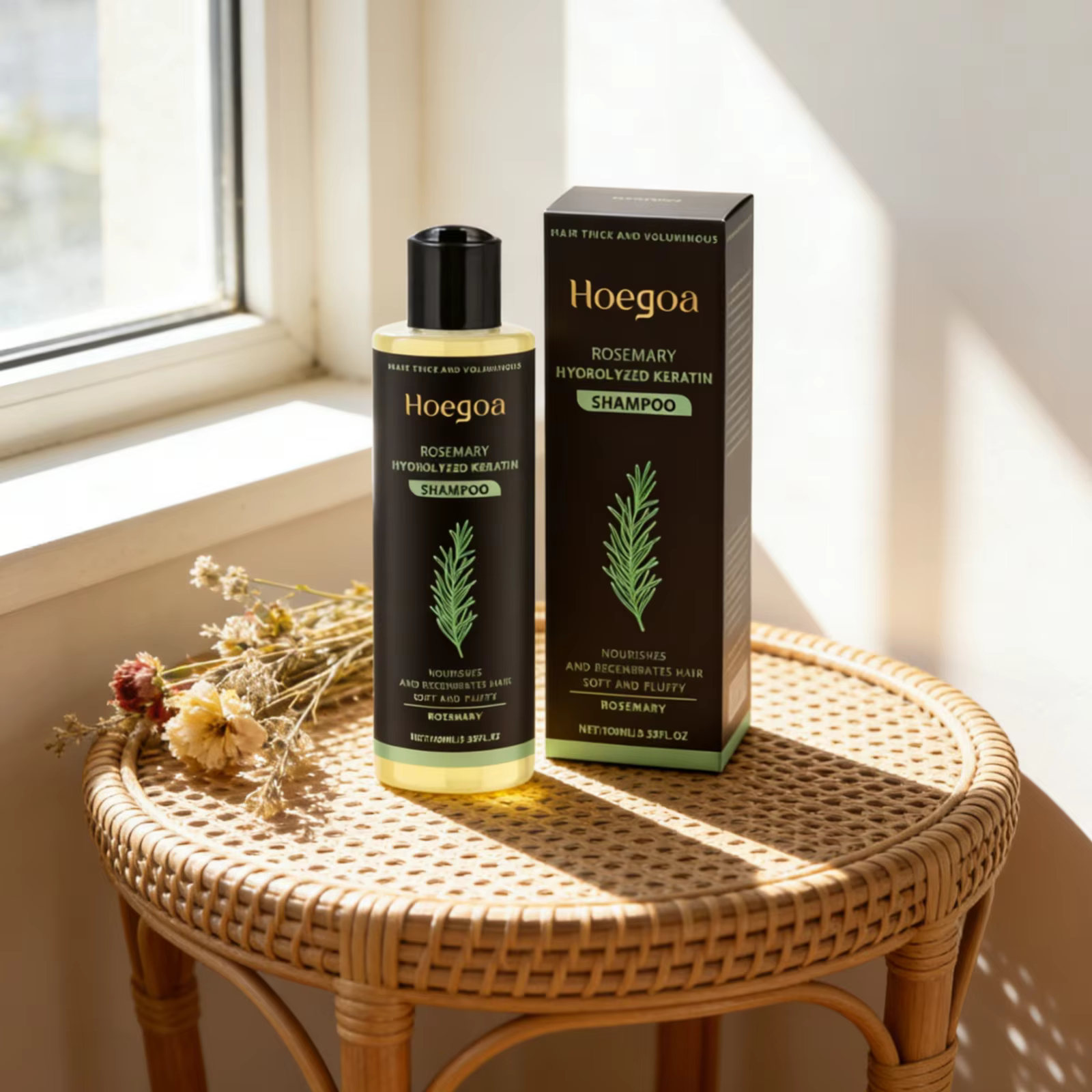  Shampoo Hoegoa à la kératine hydrolysée de romarin