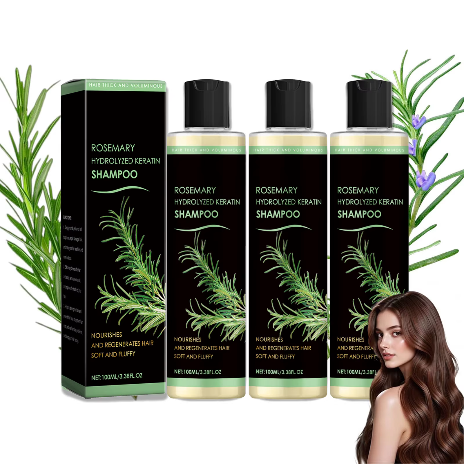 Shampoing au romarin pour cuir chevelu gras