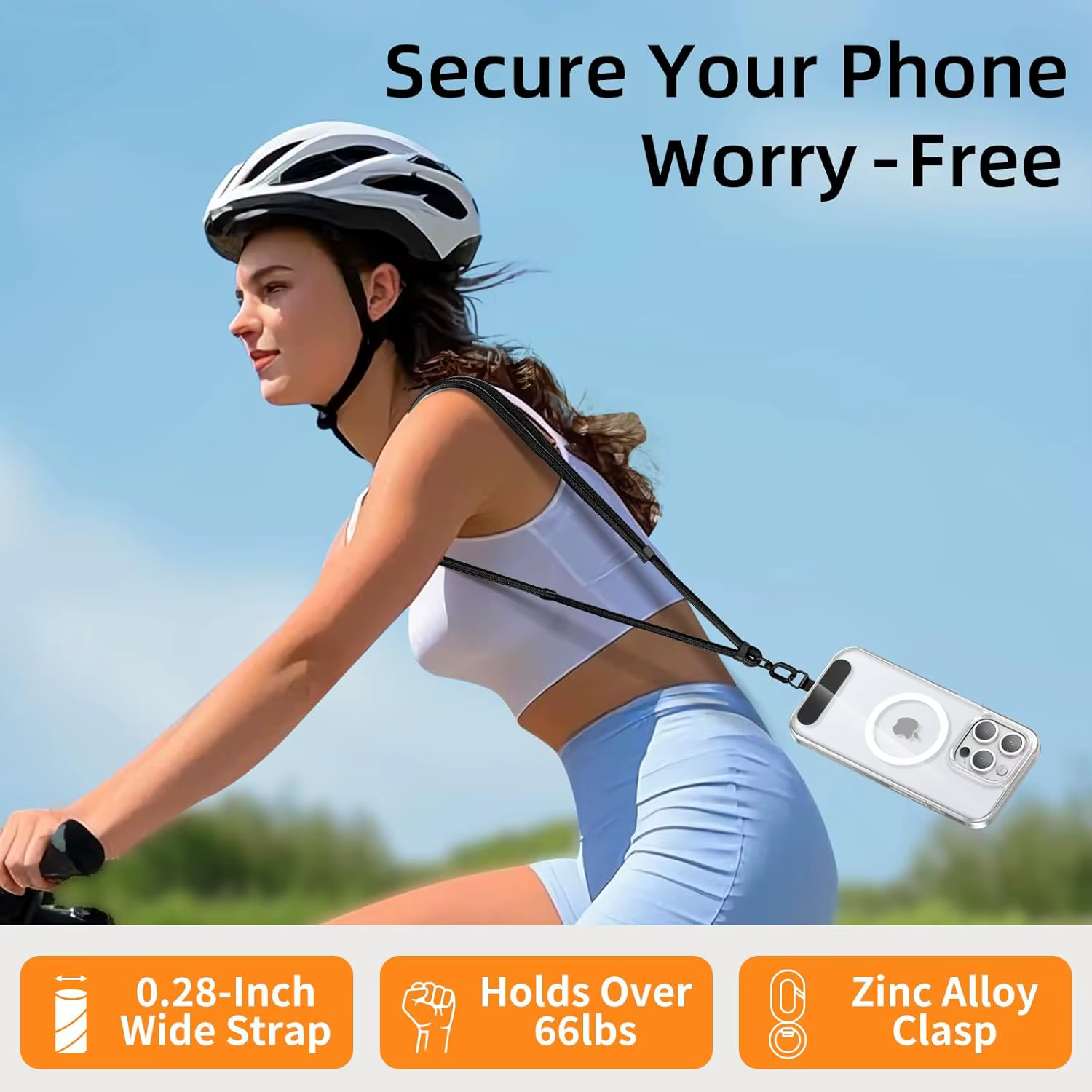 Sangles de téléphone portable à col suspendu réglables 360 °   Lanière universelle pour téléphones portables, Rotation, Anti-chute, Anti-perte, pour tous les étuis de téléphone