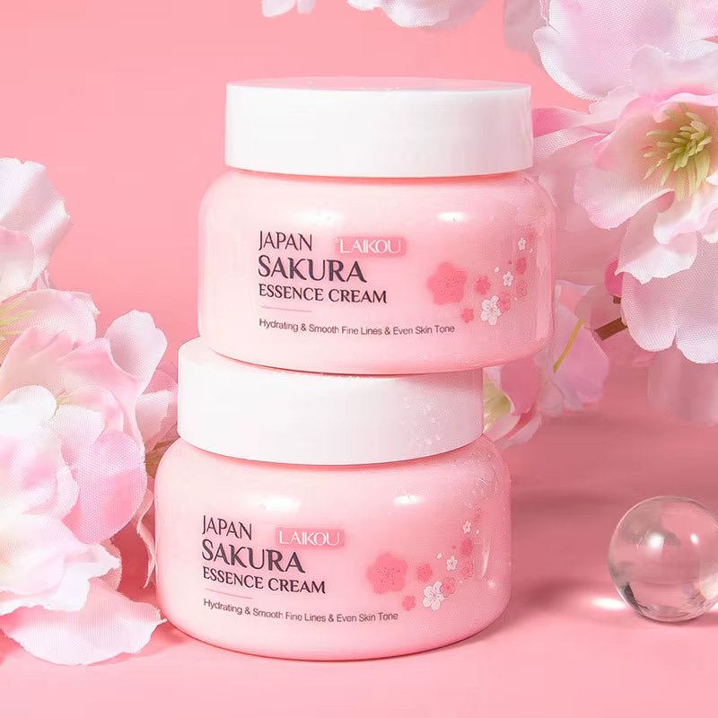 2 pièces LAIKOU japon Sakura Essence crème pour le visage fleur de cerisier lissant