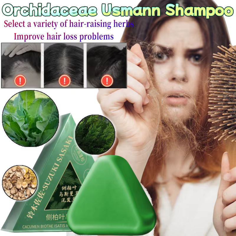 Le savon shampooing solide fait à la main (Orchidaceae Usman Grass) nourrit les cheveux