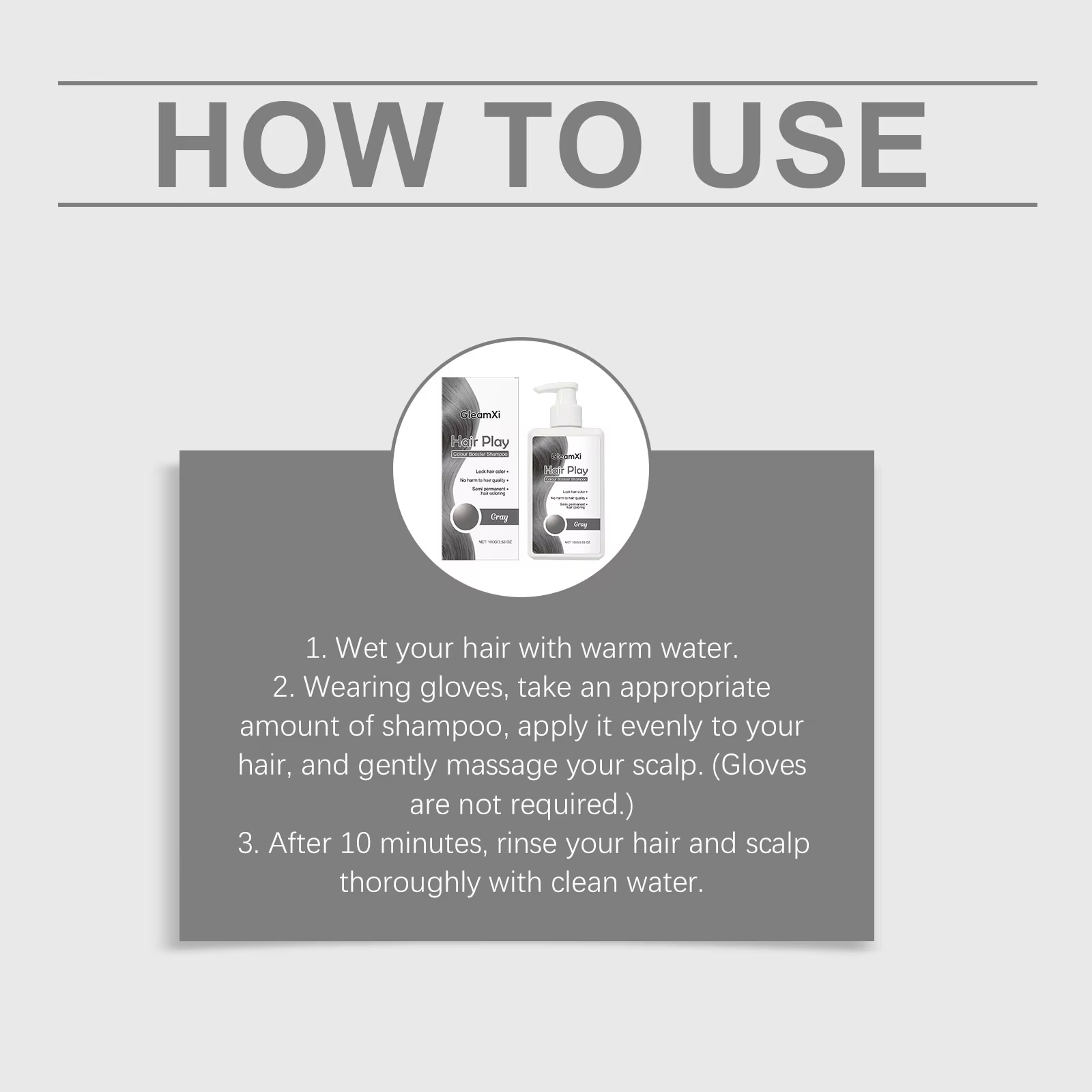 Shampoo pour cheveux gris - Fixation de la couleur
