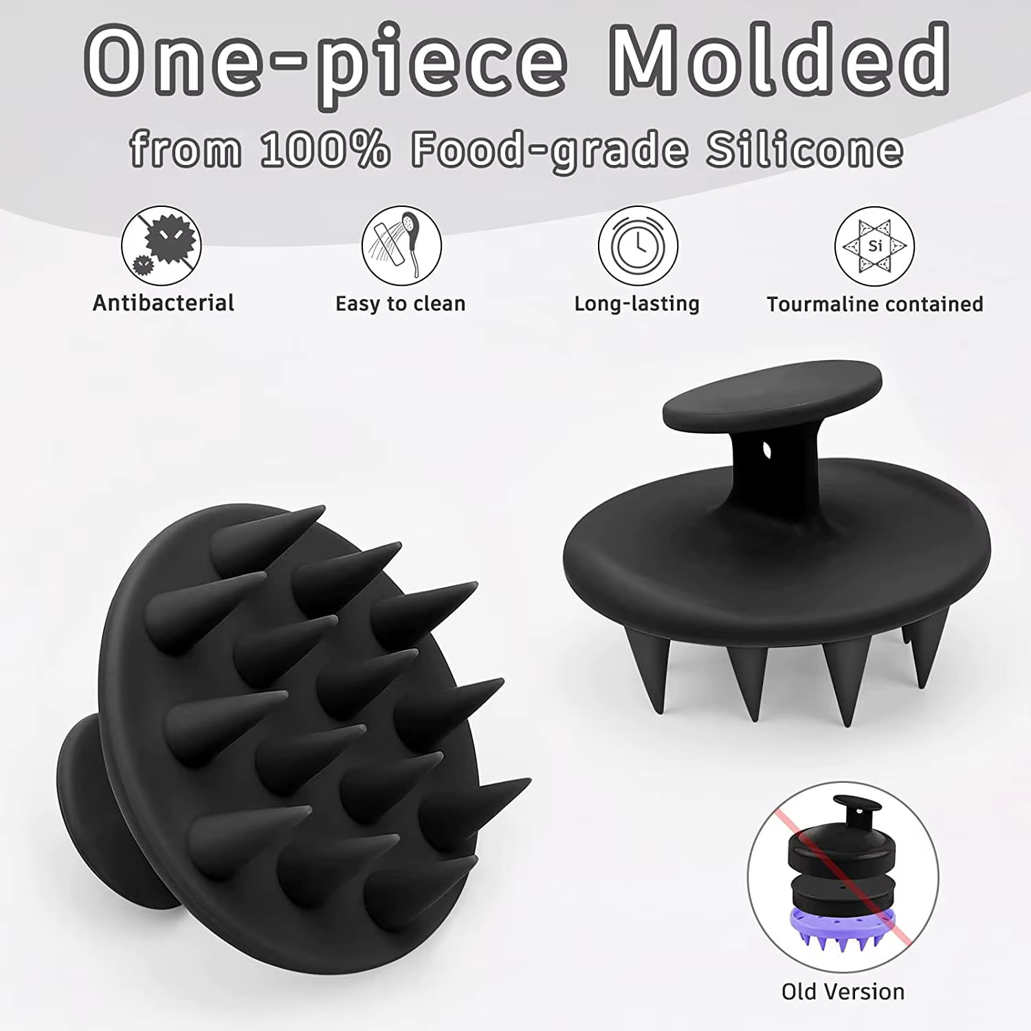 Brosse à shampoing en Silicone