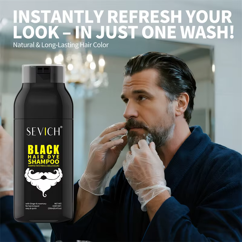 Shampoo colorant capillaire 3 en 1 pour hommes