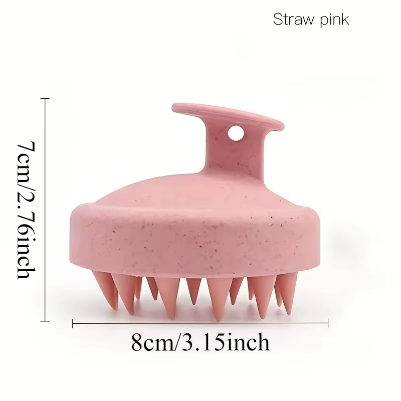 Brosse de massage en silicone pour le cuir chevelu