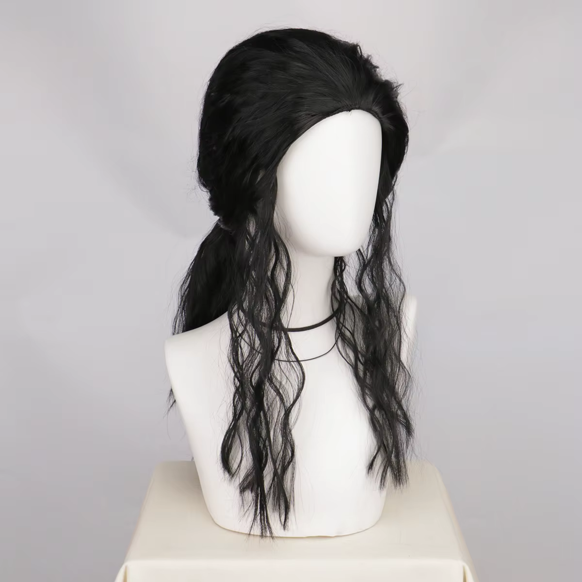 Perruque ou lunettes de cosplay Michael Jackson, perruque synthétique longue noire bouclée MJ, accessoires de perruques de cosplay d'Halloween