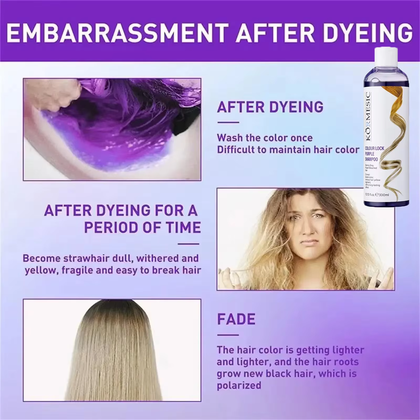 Shampoing violet fixateur de couleur