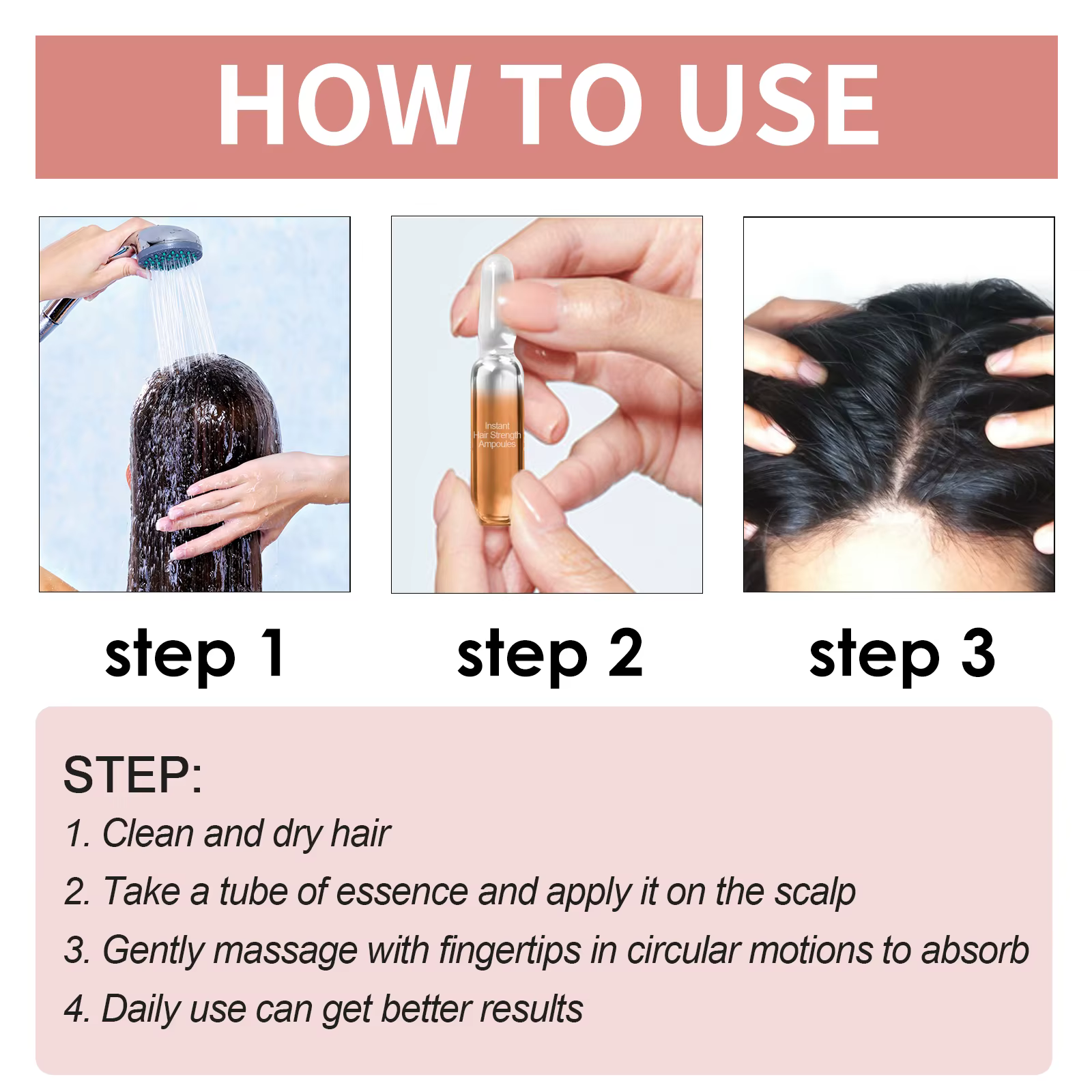 Ampoule capillaire Eelhoe pour des cheveux épais et forts