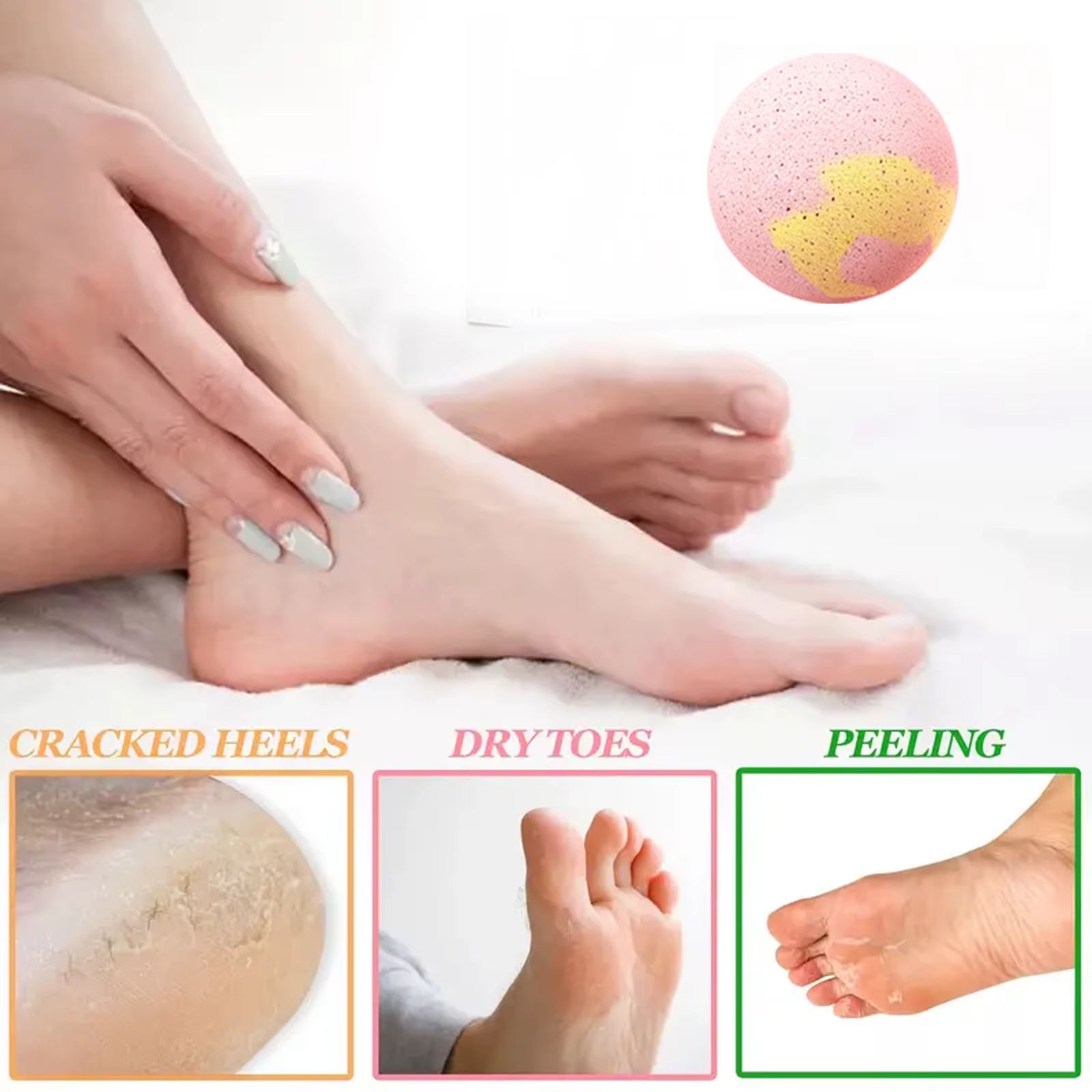 Boule de bain de pieds Rose/gingembre