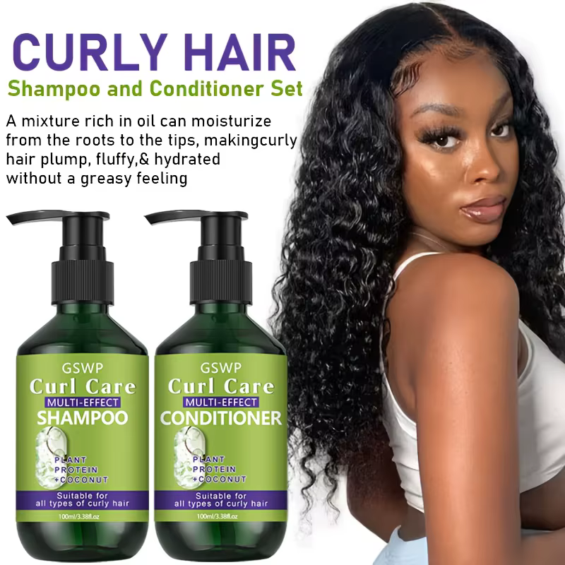Ensemble shampoing et après-shampoing pour cheveux bouclés GSWP