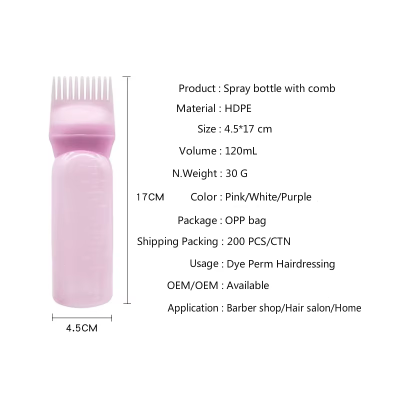 Bouteille applicateur d'huile capillaire pour Salon de coiffure