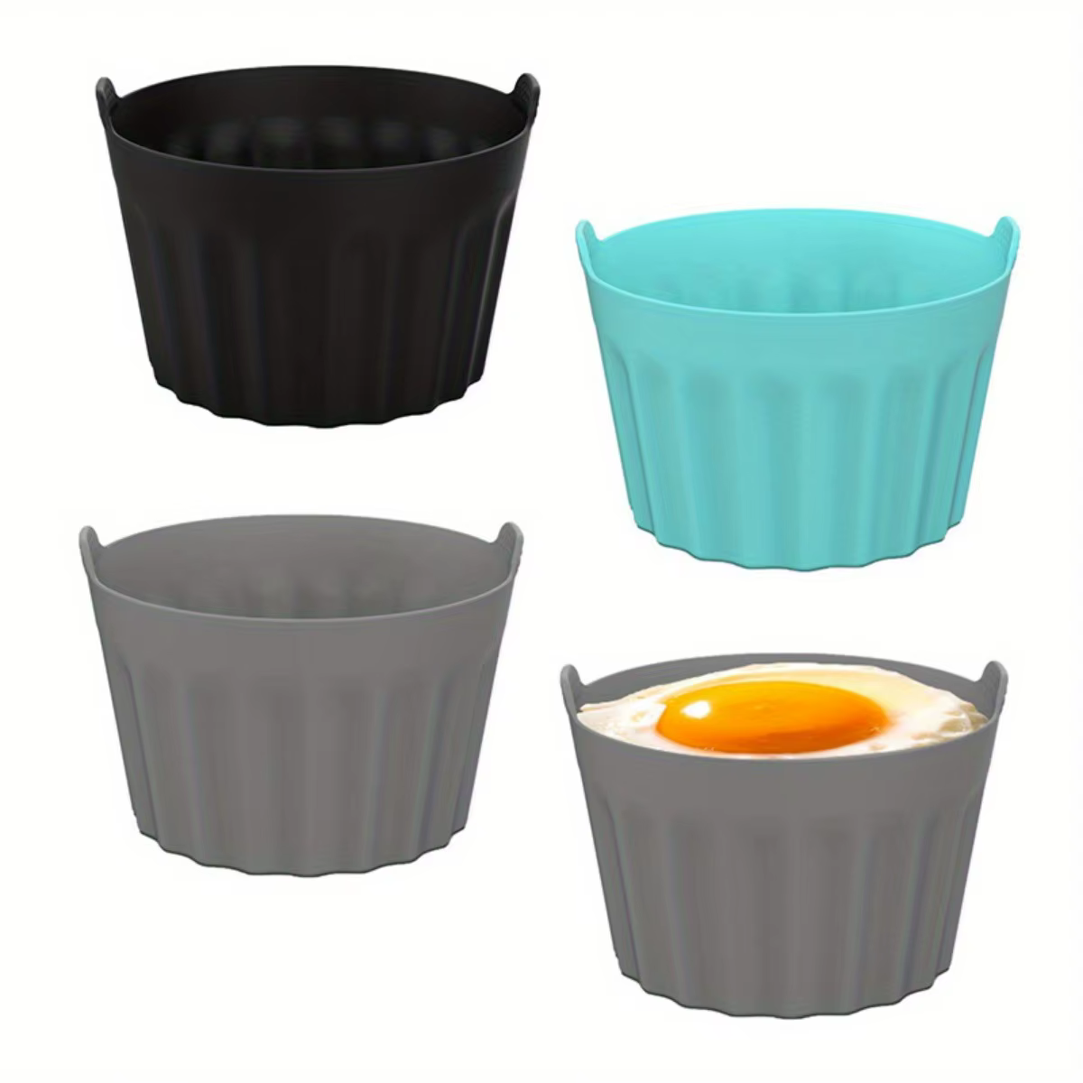 Moule à gâteau en silicone, pour cuisson de crème anglaise, friteuse à air