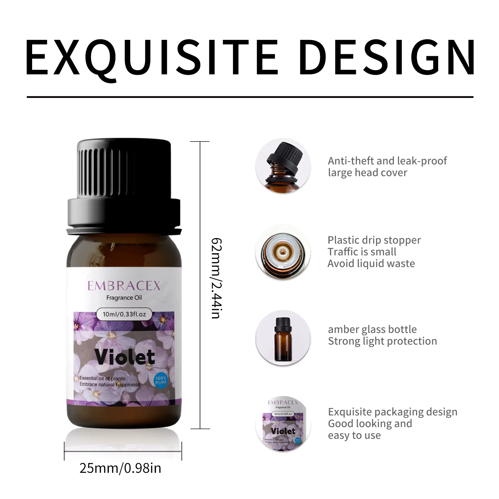 Huile essentielle de violette naturelle à base de plantes