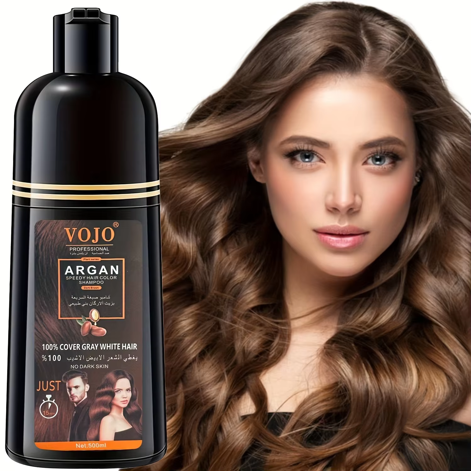 Shampoo colorant capillaire naturel - 3 en 1