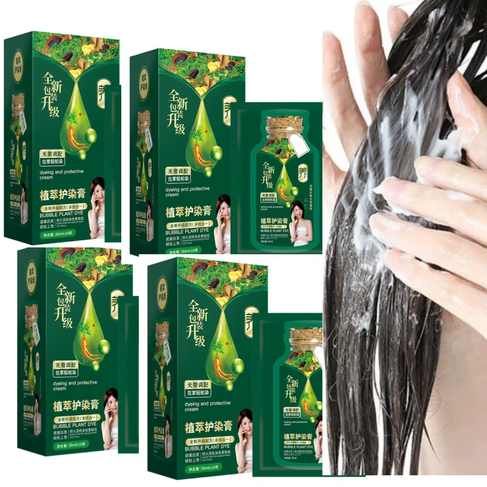 Shampoing de teinture capillaire à base de plantes naturelles
