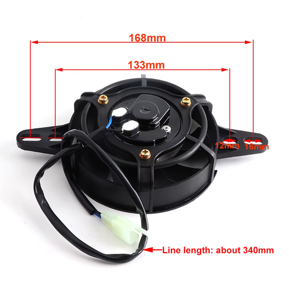 Refroidisseur d'huile de ventilateur de refroidissement de radiateur électrique universel pour moteur ATV Quad, Go Kart, Buggy et Motocross 150cc/200cc/250cc