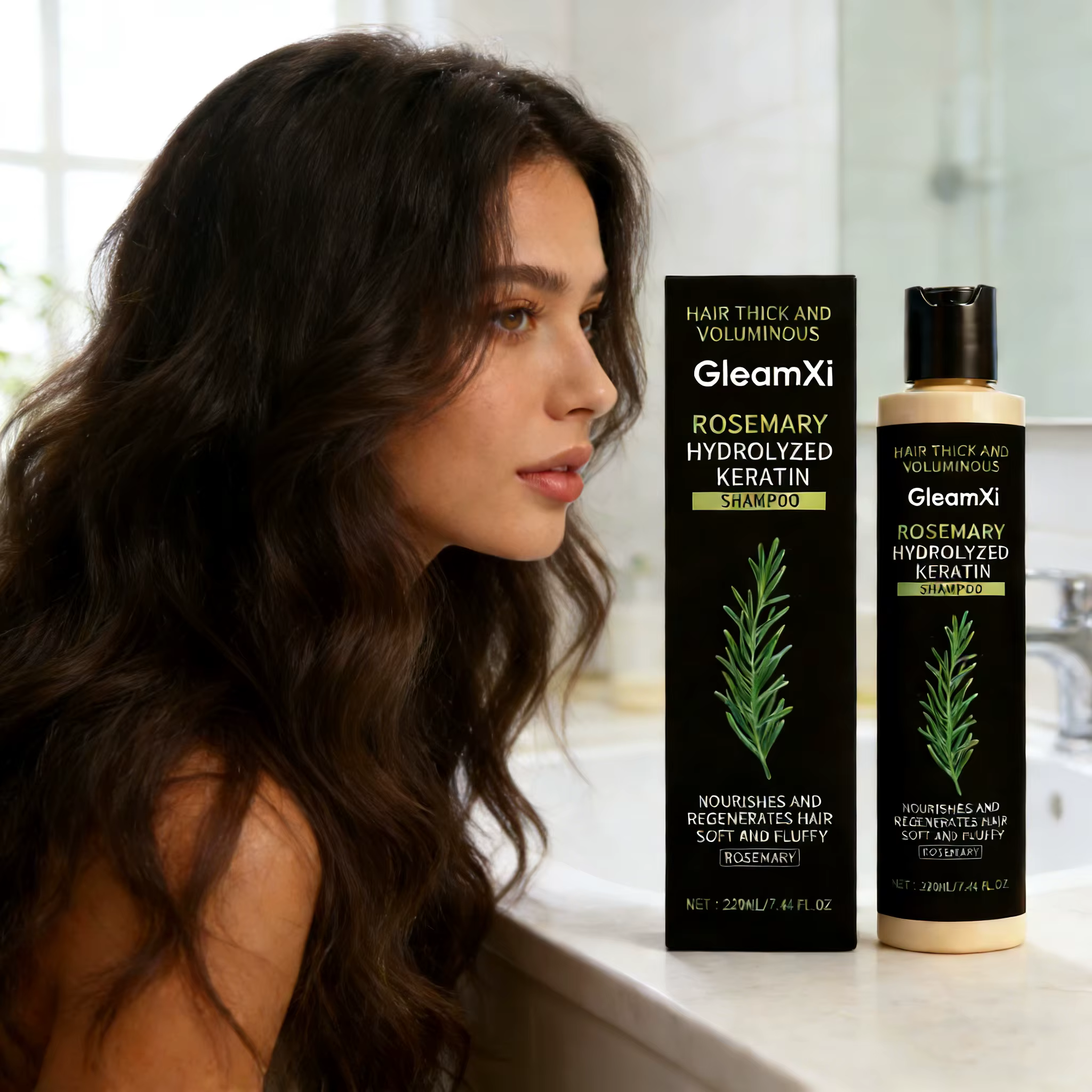 Shampoing volumisant à la kératine de romarin