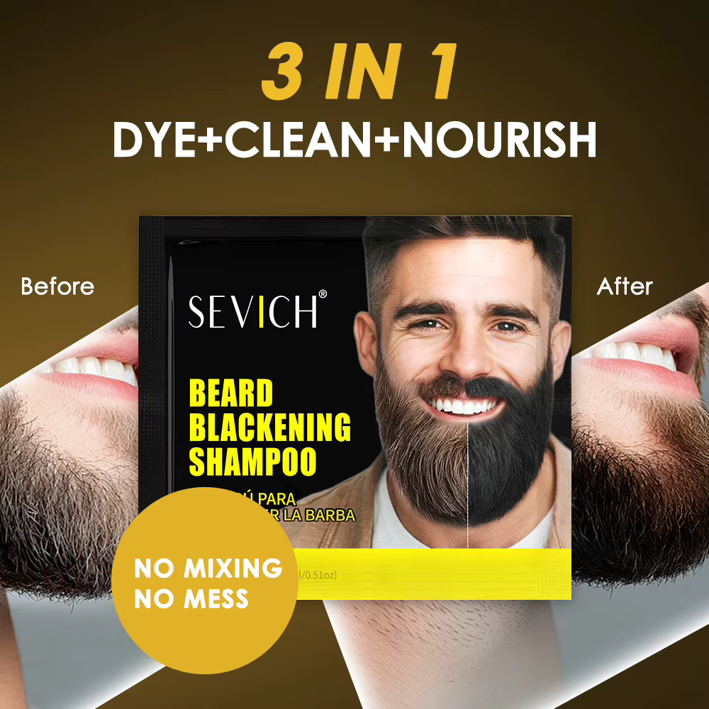 5 apprentis-Shampoing à barbe noircissant et nourrissant