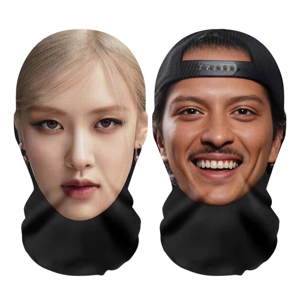 Masque facial complet intéressant imprimé en 3D, masque en maille de Simulation sans couture pour hommes et femmes, fournitures de fête de chansons Apt, accessoires de Cosplay