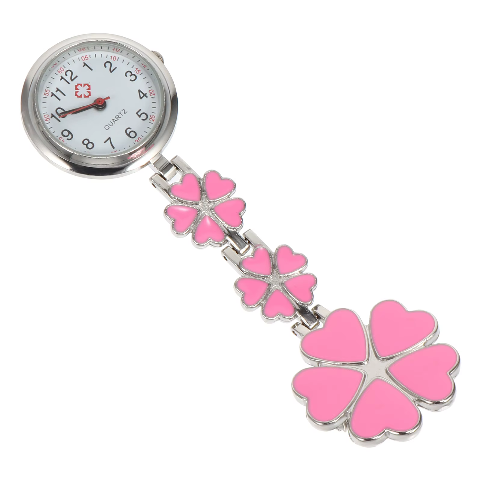 Montre à pince pour infirmière pour femme, montre à pince pour infirmière, montre à pince pour infirmière, blanc