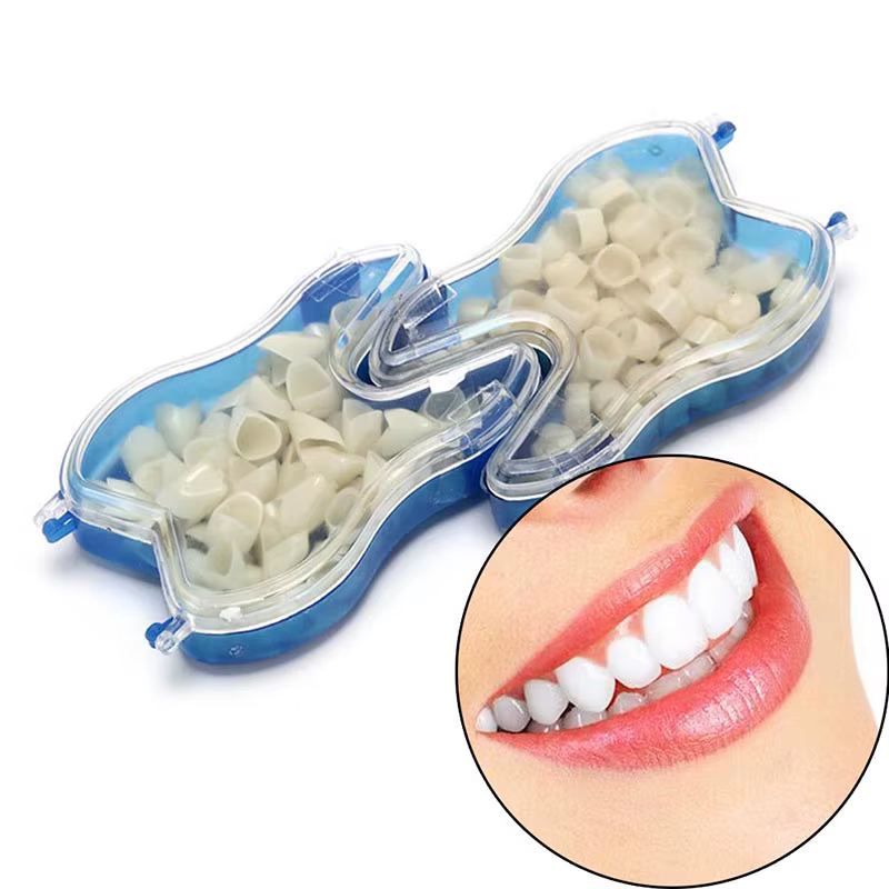 Kit de couronne dentaire temporaire, 50 pièces/boîte, placage de dents antérieures, molaire avant, postérieur, soins buccaux, blanchiment des dents, matériel de dentiste