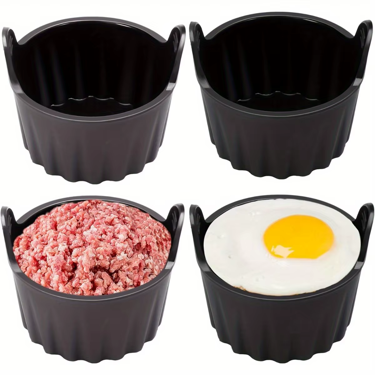Moule à gâteau en silicone, pour cuisson de crème anglaise, friteuse à air