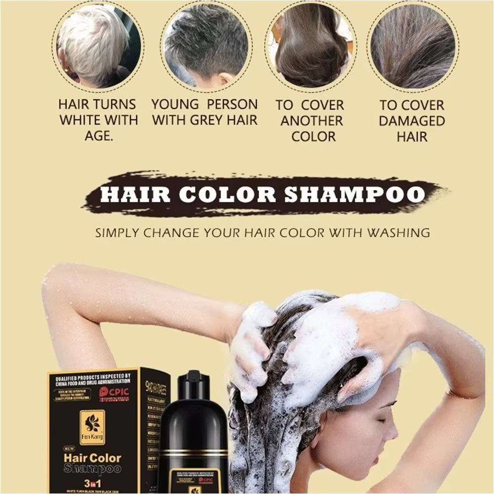 Shampoing noir pour lavage des cheveux