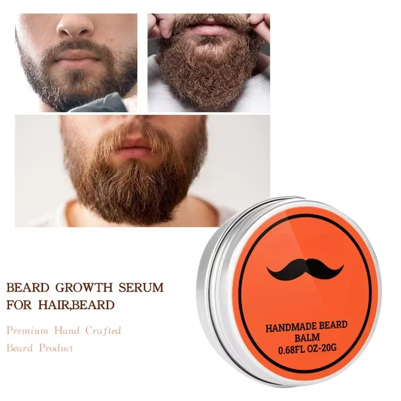 Baume à barbe naturel cire homme huile de croissance de barbe hydratant lissant Dashing messieurs barbe style crème de soin professionnelle