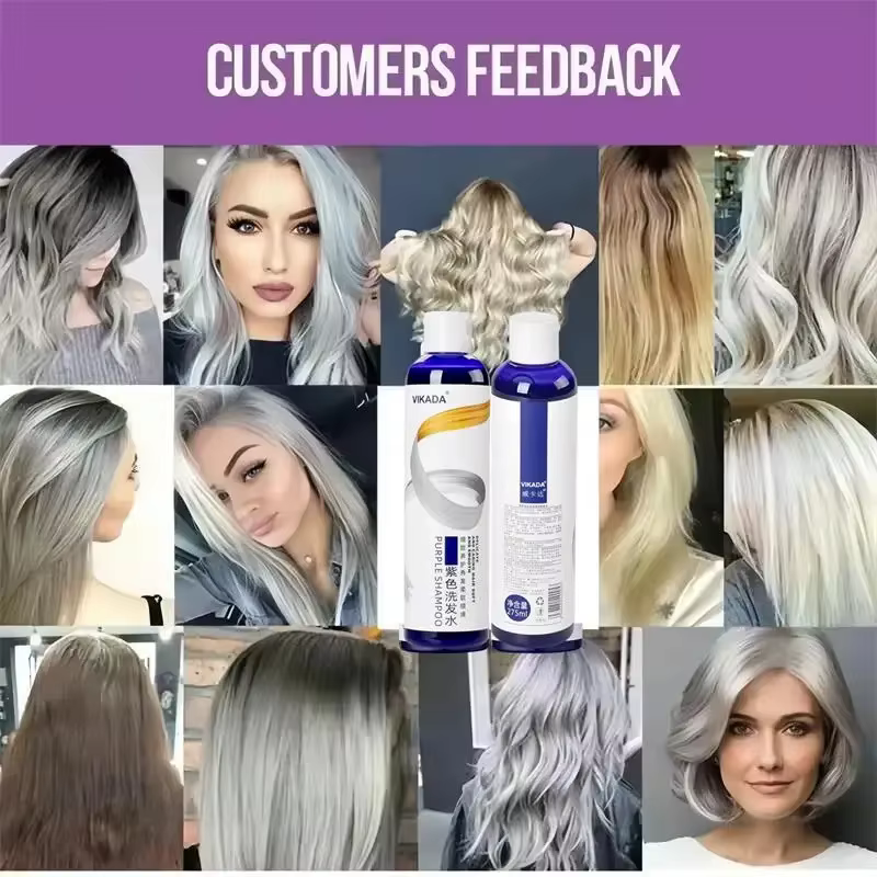 Shampoing de teinture capillaire fixateur de couleur pour couvrir les cheveux gris