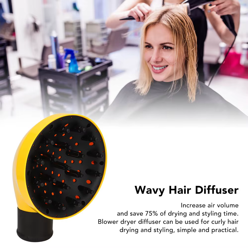 Diffuseur de cheveux de qualité professionnelle, qualité salon, gain de temps, accessoire diffuseur, réduit les frisottis, diffuseur universel pour sèche-cheveux
